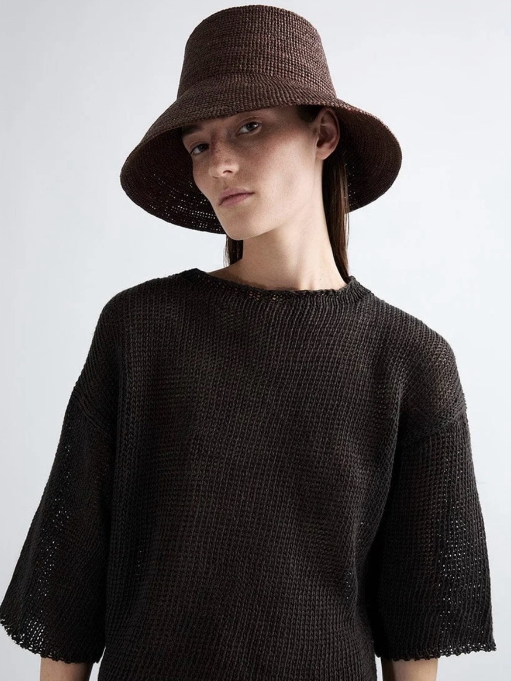 Janessa Leone / Felix Bucket Hat / Dark earth/ M size
